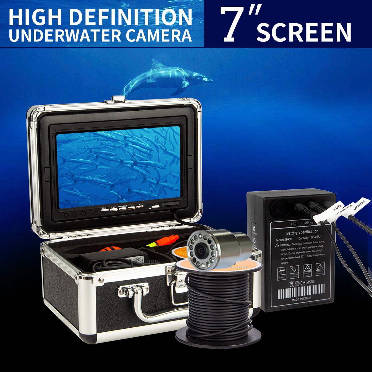 IP68 full waterproof 12 LEDS 7 - Fish Finder Case recensione e prezzo