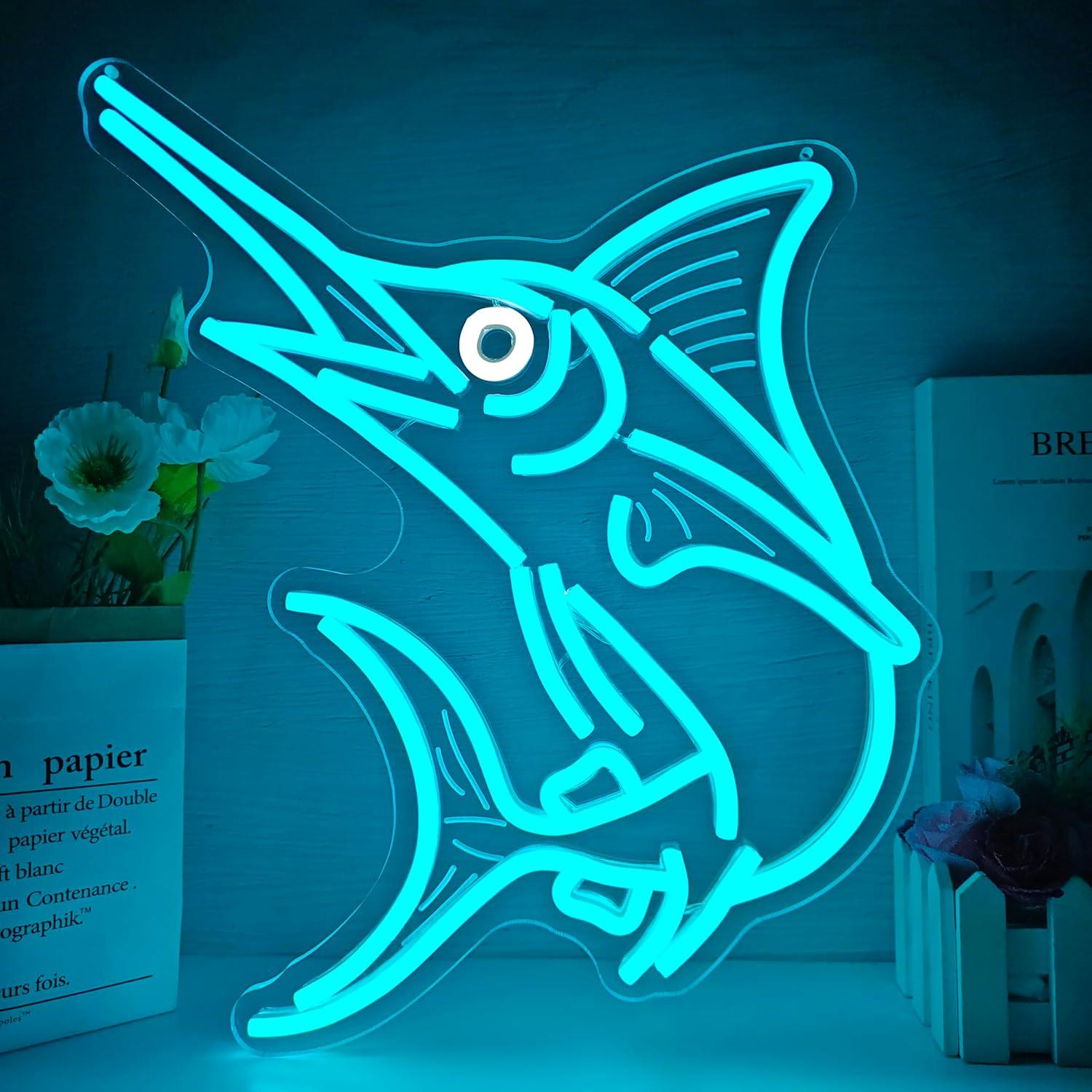 Marlin Fish Neon Sign Deep Sea - Fishing Light recensione e prezzo