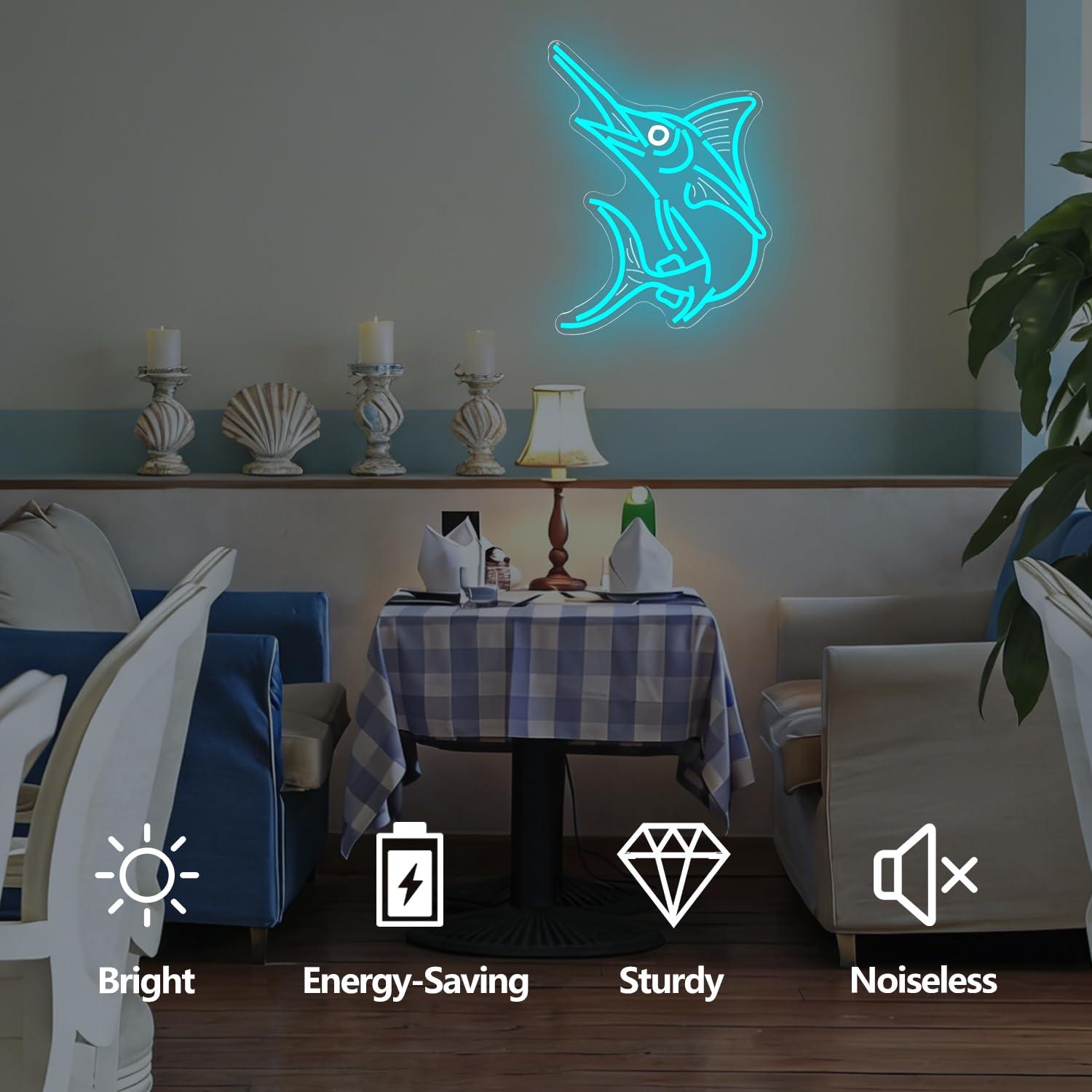 Marlin Fish Neon Sign Deep Sea - Fishing Light recensione e prezzo