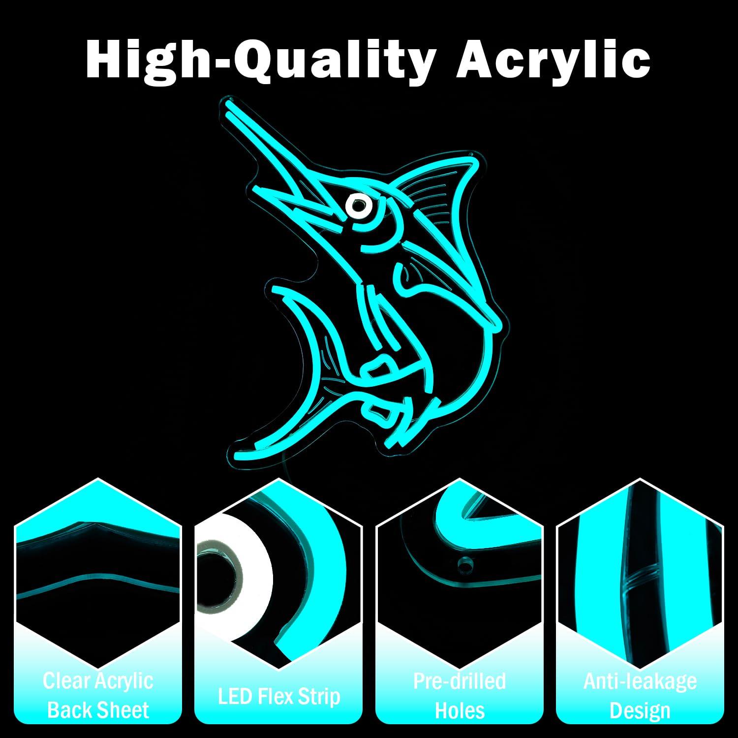 Marlin Fish Neon Sign Deep Sea - Fishing Light recensione e prezzo