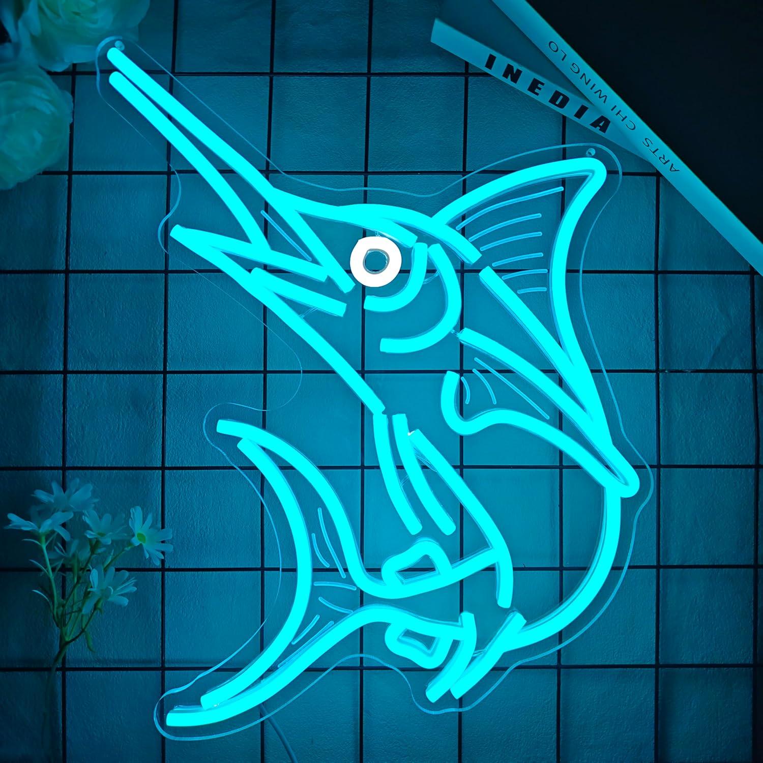 Marlin Fish Neon Sign Deep Sea - Fishing Light recensione e prezzo