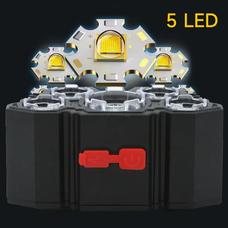 Rechargeable 5 LED Headlamp St - Fish Finder Battery recensione e prezzo