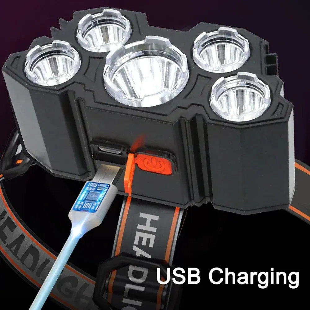 Rechargeable 5 LED Headlamp St - Fish Finder Battery recensione e prezzo