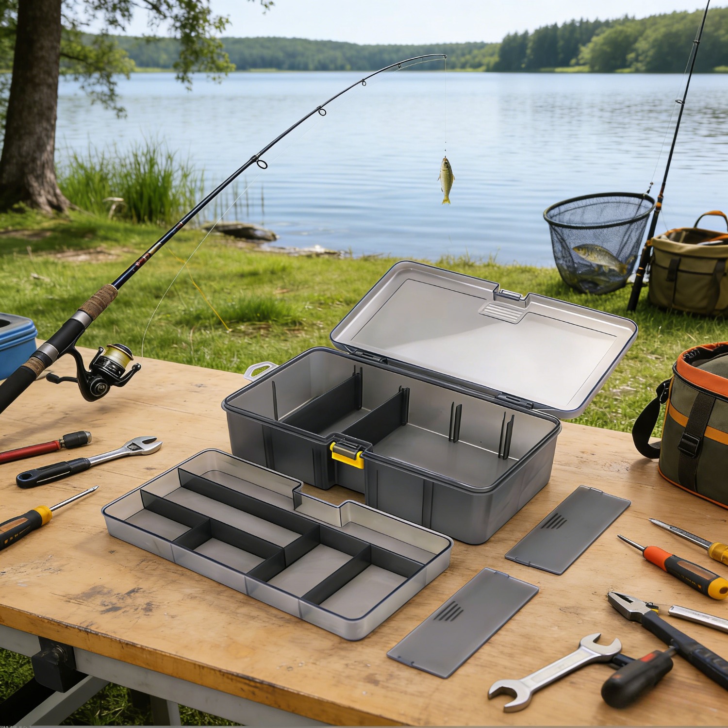 Portable double-layer transpar - Fish Finder Case recensione e prezzo