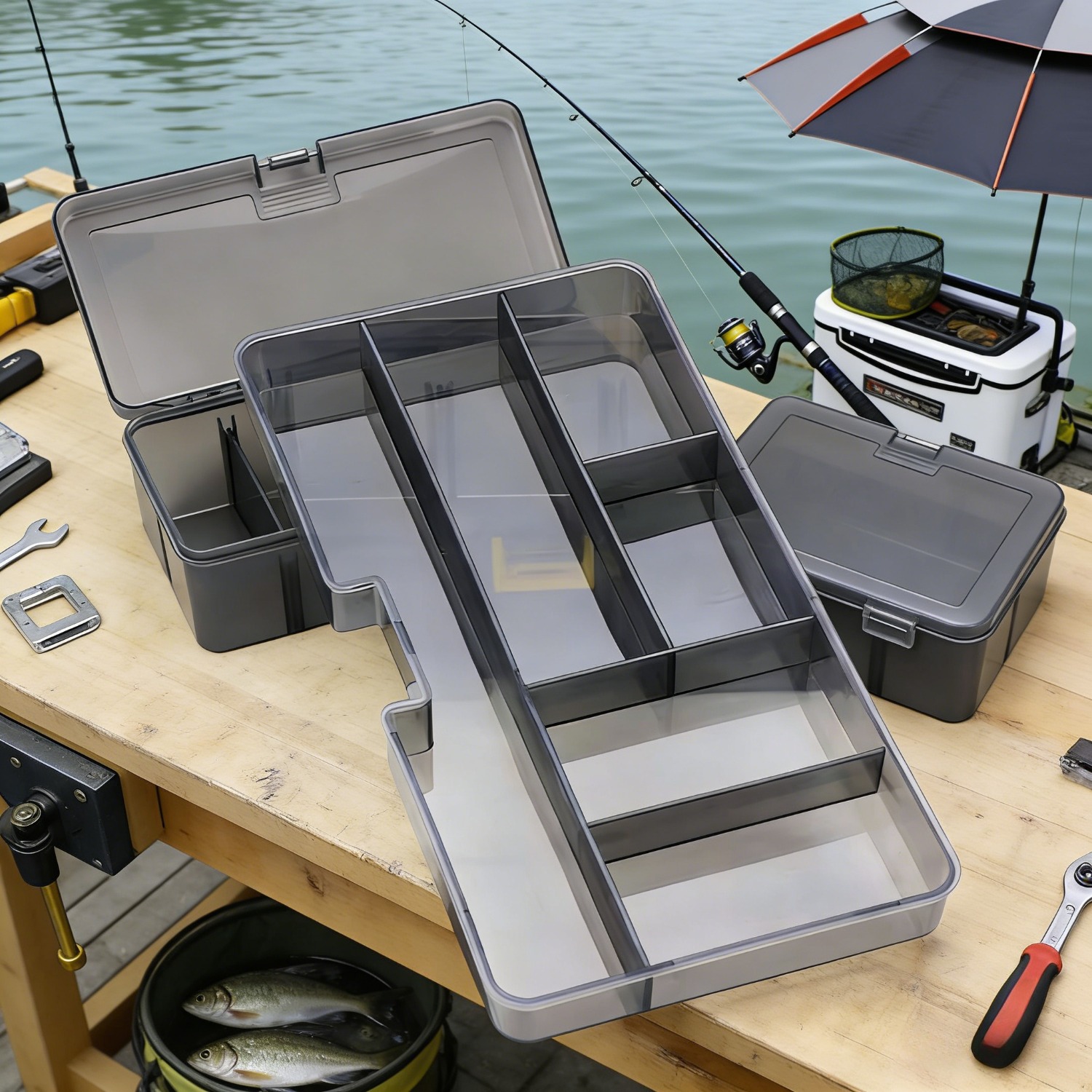 Portable double-layer transpar - Fish Finder Case recensione e prezzo
