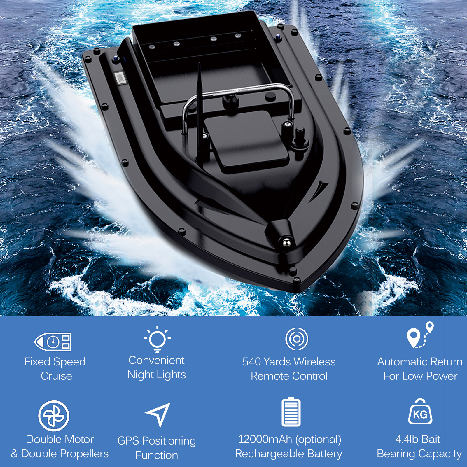 D16E GPS Fishing Bait Boat wit - Fishing Gps recensione e prezzo